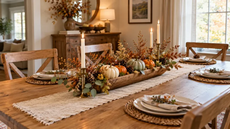 15 Dining Table Fall Decor Centerpiece Ideas for a Warm Table