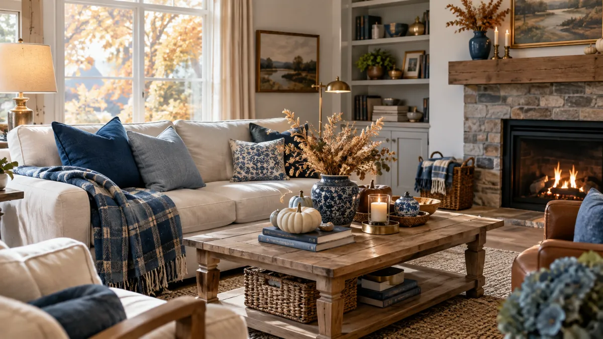 16 Fall Decor Ideas For The Home Blue Lovers Will Love