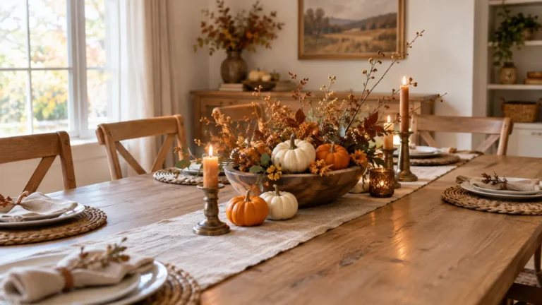 17 Dining Table Fall Decor Ideas for a Warm, Welcoming Home