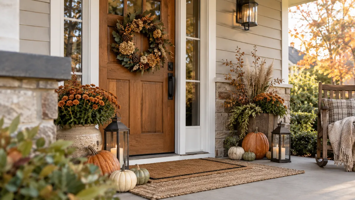 17 Fall Porch Decor Ideas Front Doors for a Warm Welcome