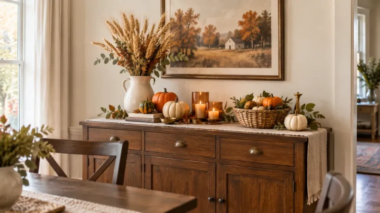 18 Fall Buffet Table Decor Ideas for a Warm Autumn Home