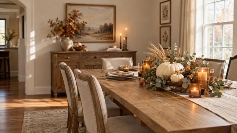20 Dining Room Fall Table Decor Ideas for a Warm Table