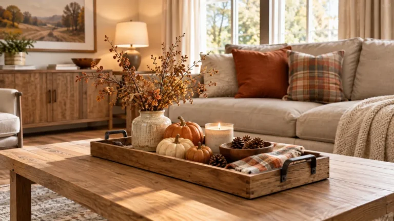 20 Fall Coffee Table Decor Tray Ideas for a Warm Home