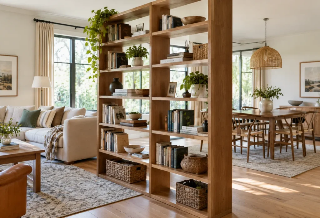A Bookcase Used as a Room Divider
