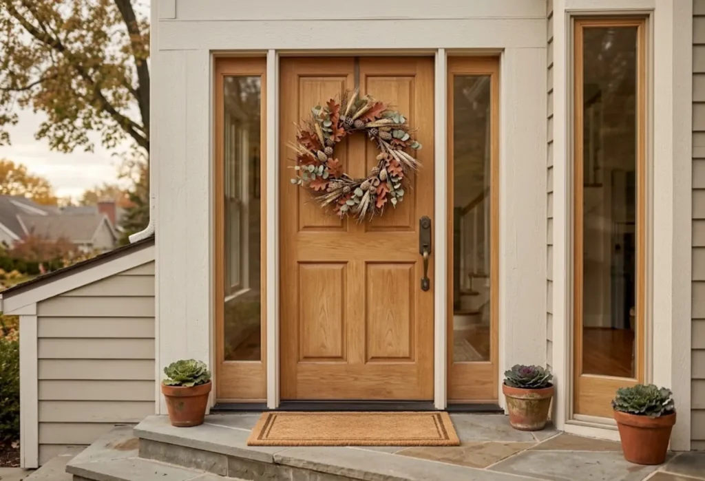 A Layered Fall Front Door