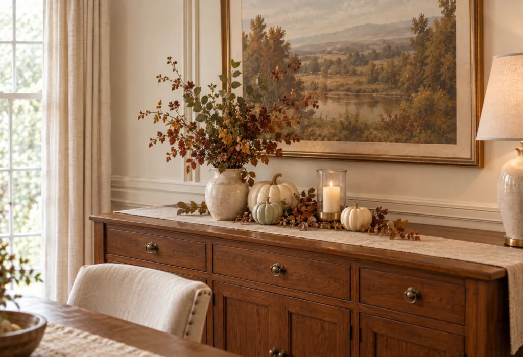 A Linen Runner With Seasonal Layers