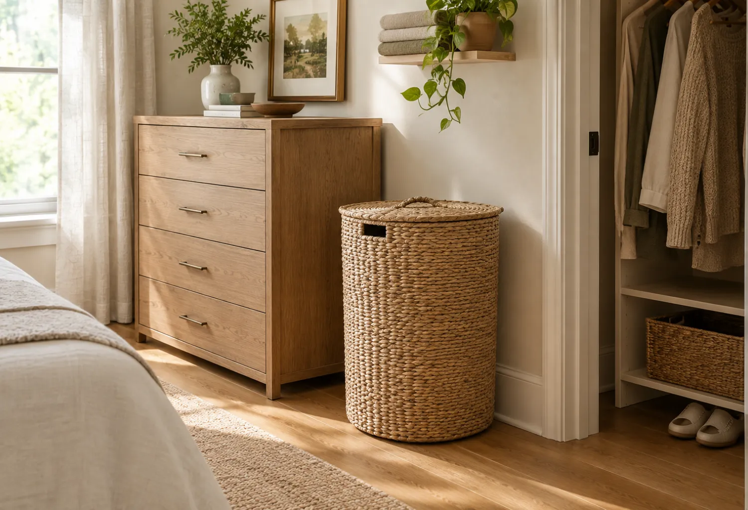 A Neat Laundry Hamper Zone