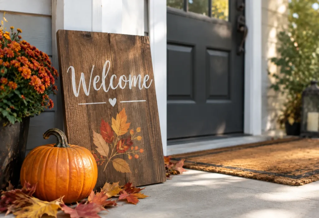 A Seasonal Welcome Sign