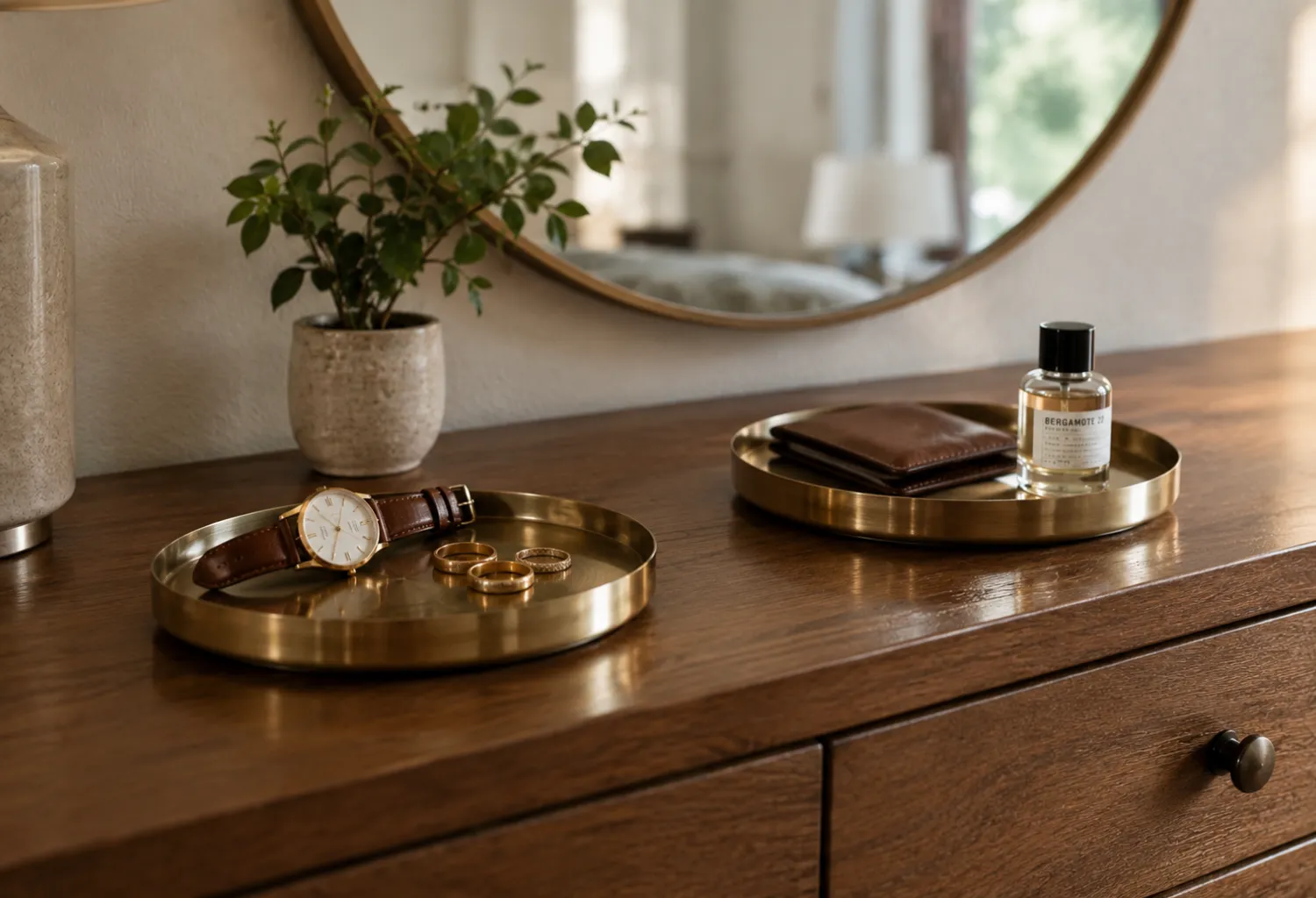 A Shared Dresser Top With Defined Zones