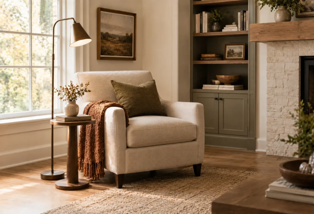  A Simple Fall Reading Corner