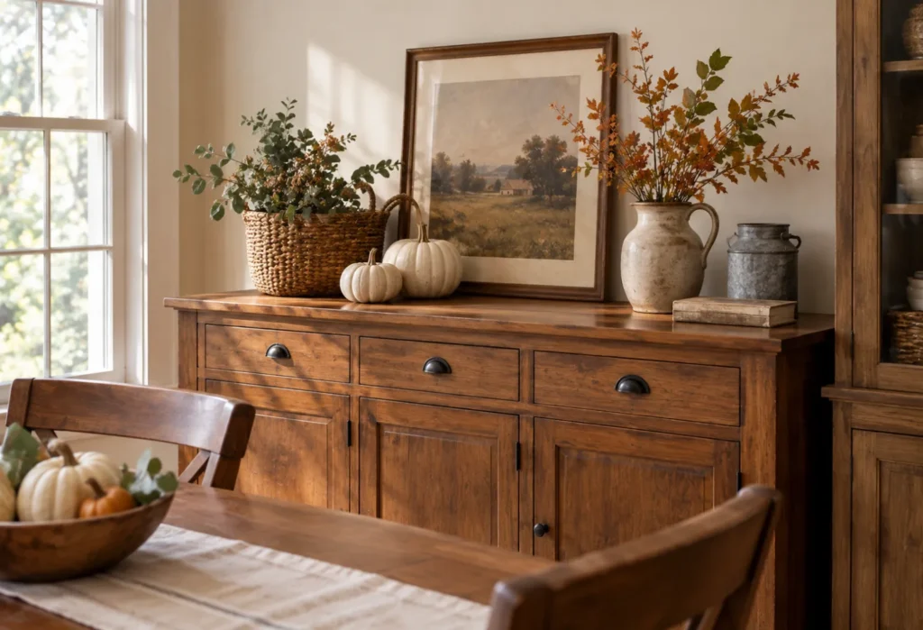 A Simple Farmhouse Fall Display