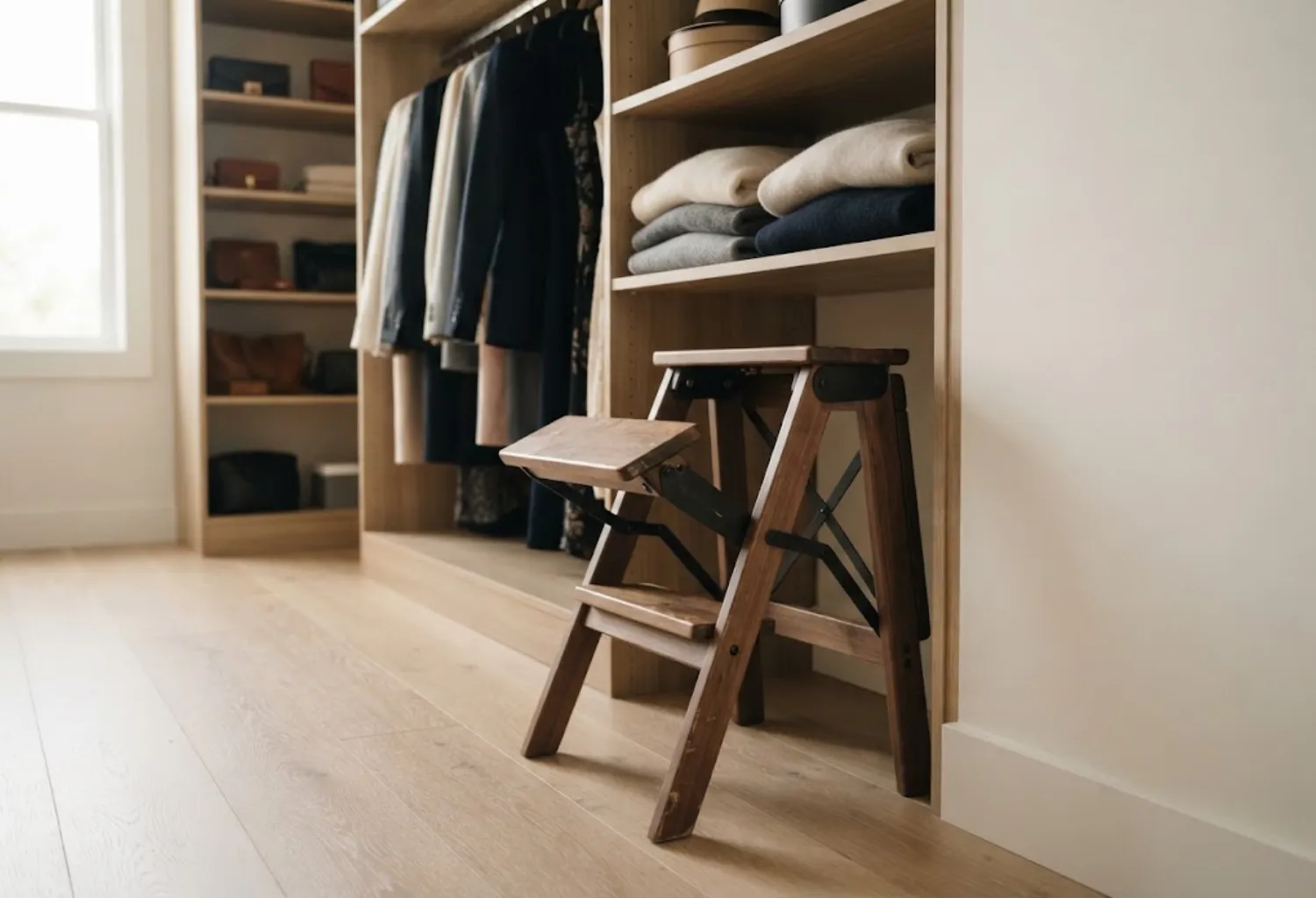 A Small Bench or Step Stool Inside