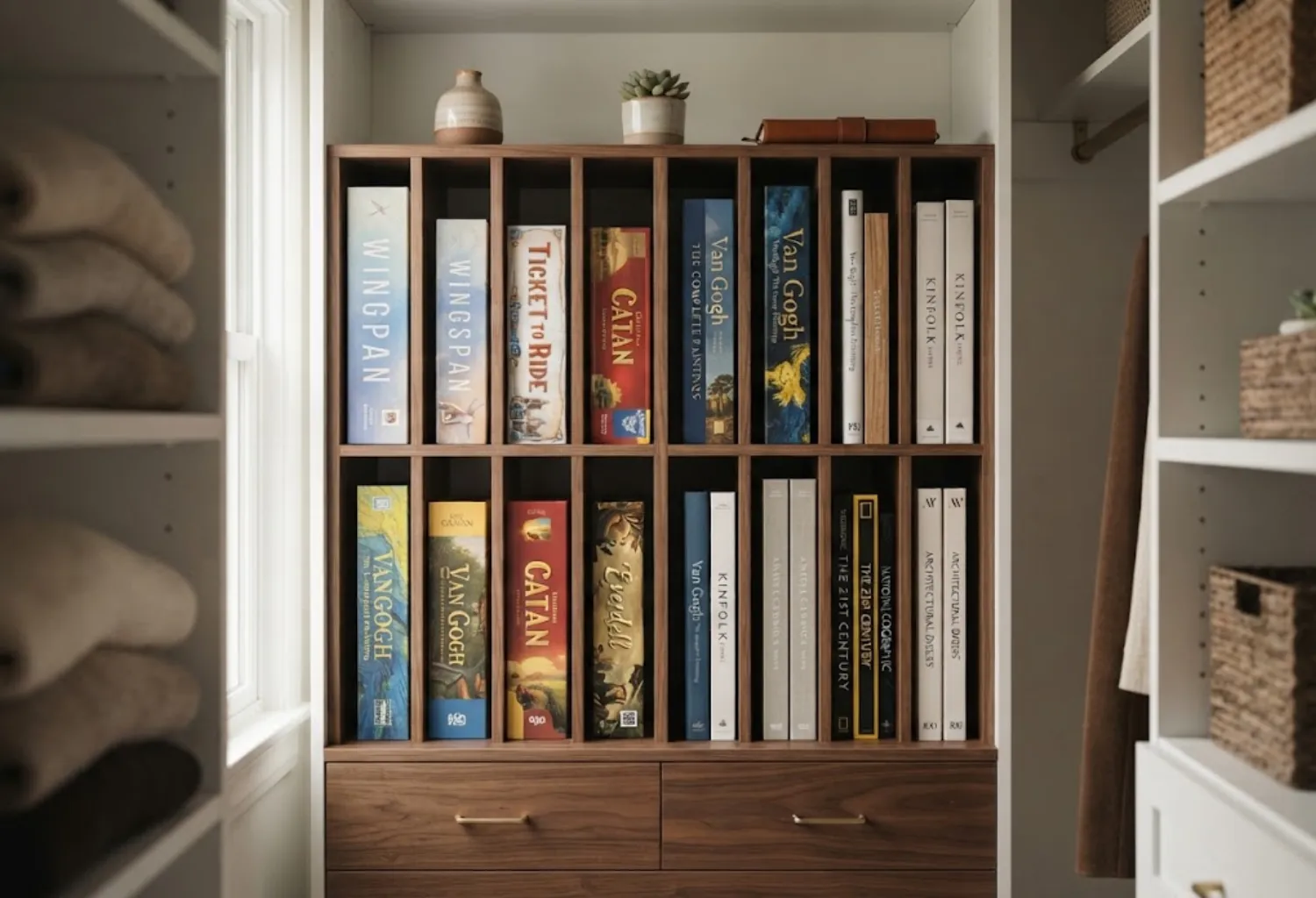 A Small Bookshelf Insert for Board Games or Books
