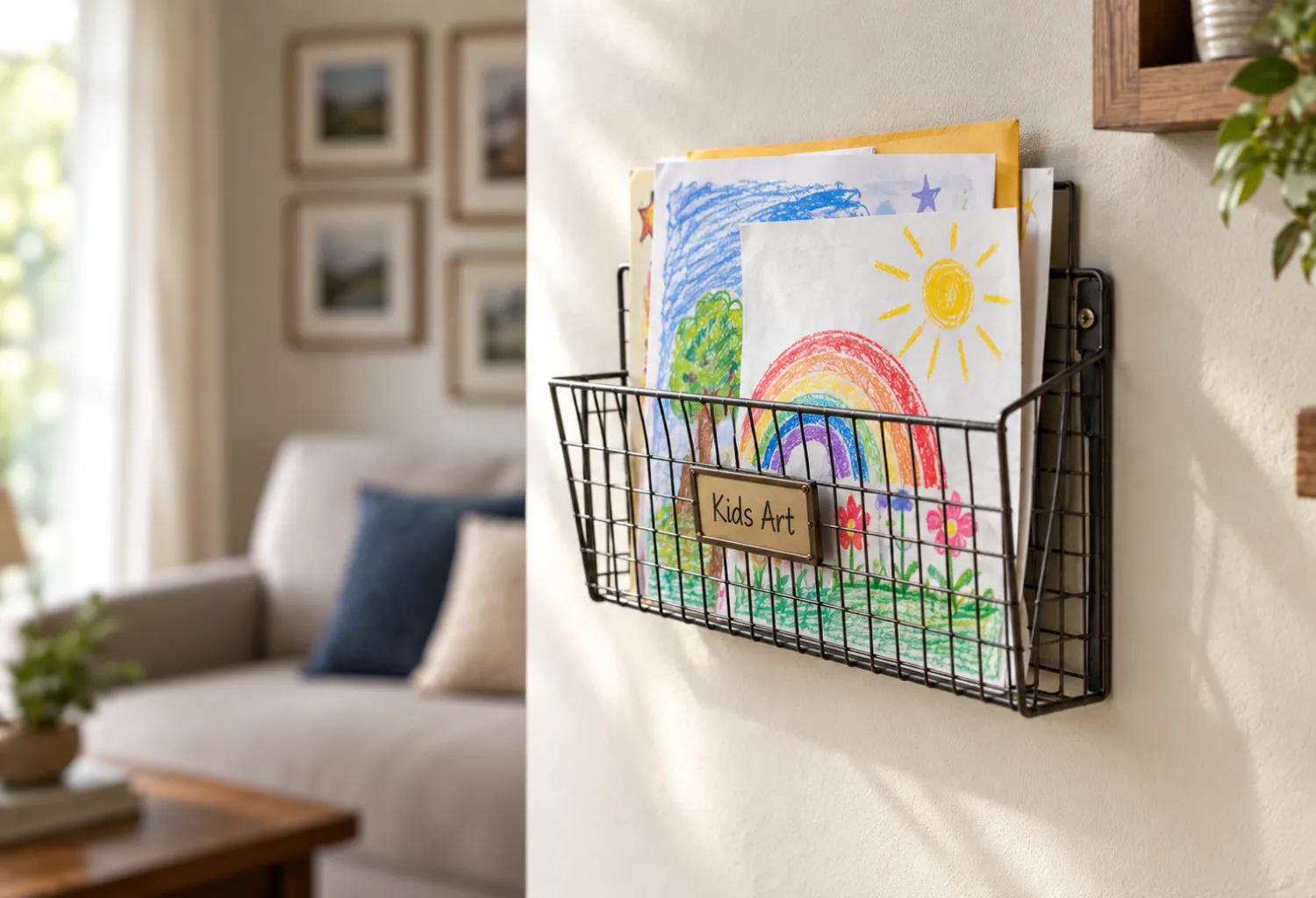 A Vertical File Rack for Kids Artwork