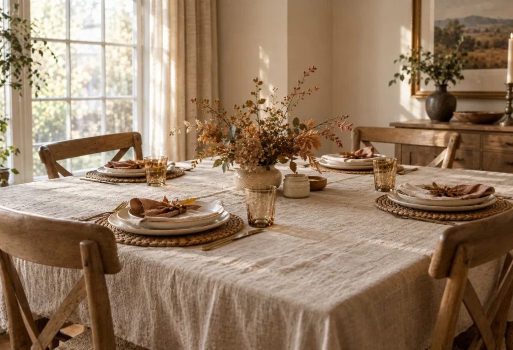 Add Texture With a Soft Tablecloth
