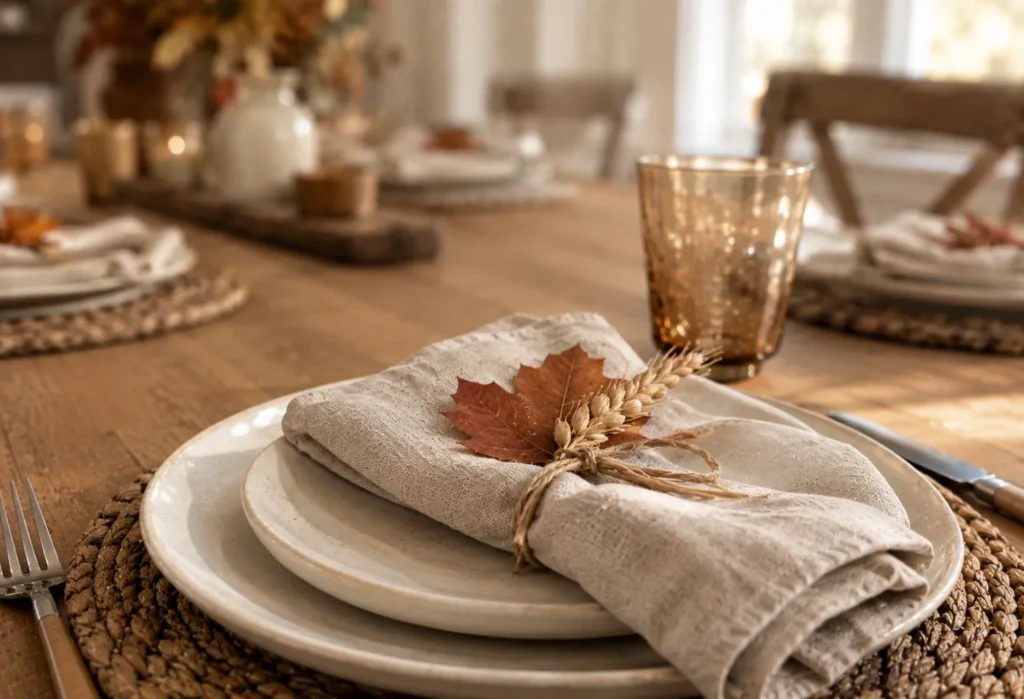 Add a Fall Napkin Fold