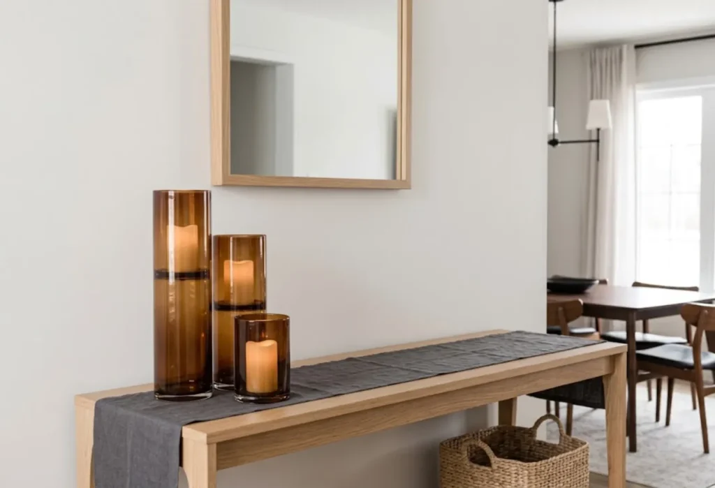Amber Glass Candle Group