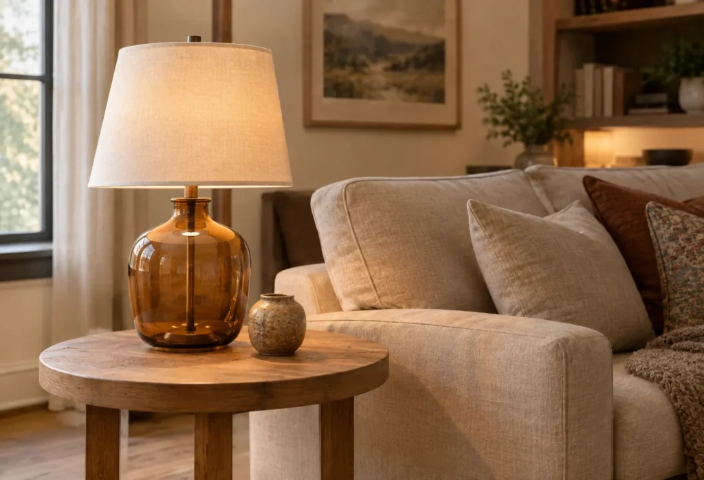 Amber Glass Table Lamps