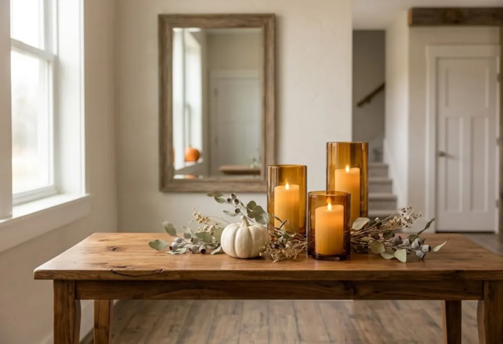 Amber Glass and Candlelight