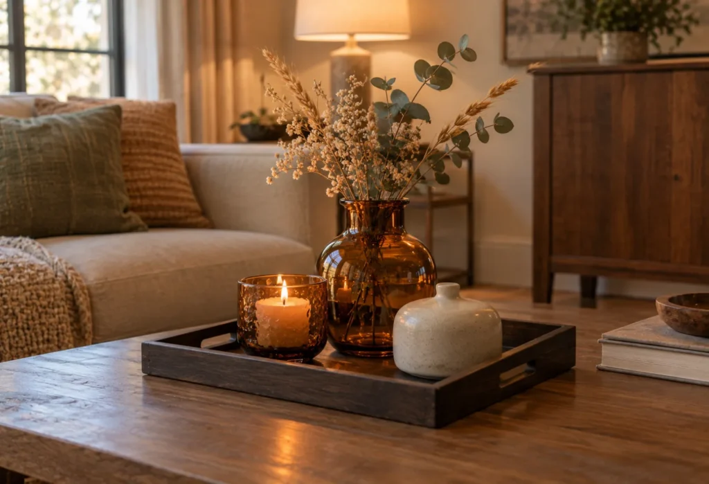 Amber Glass and Candlelight