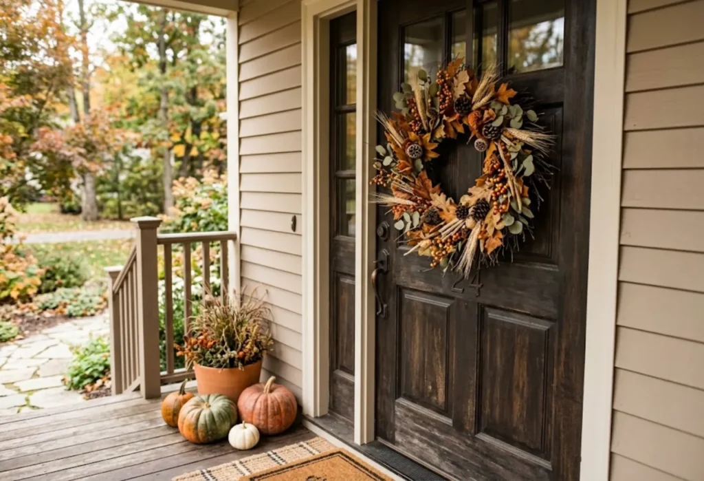 Autumn Wreath on the Door