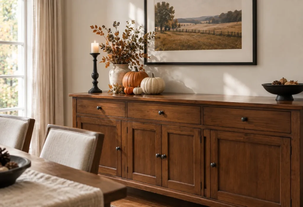 Black, Cream, and Muted Orange