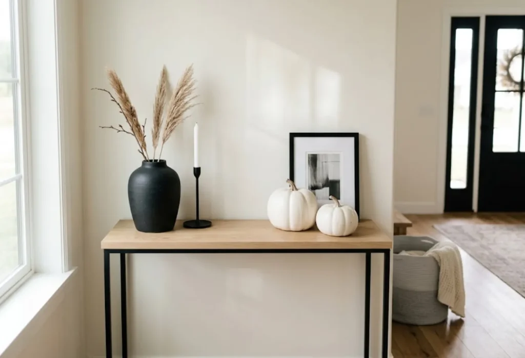 Black and White Fall Display