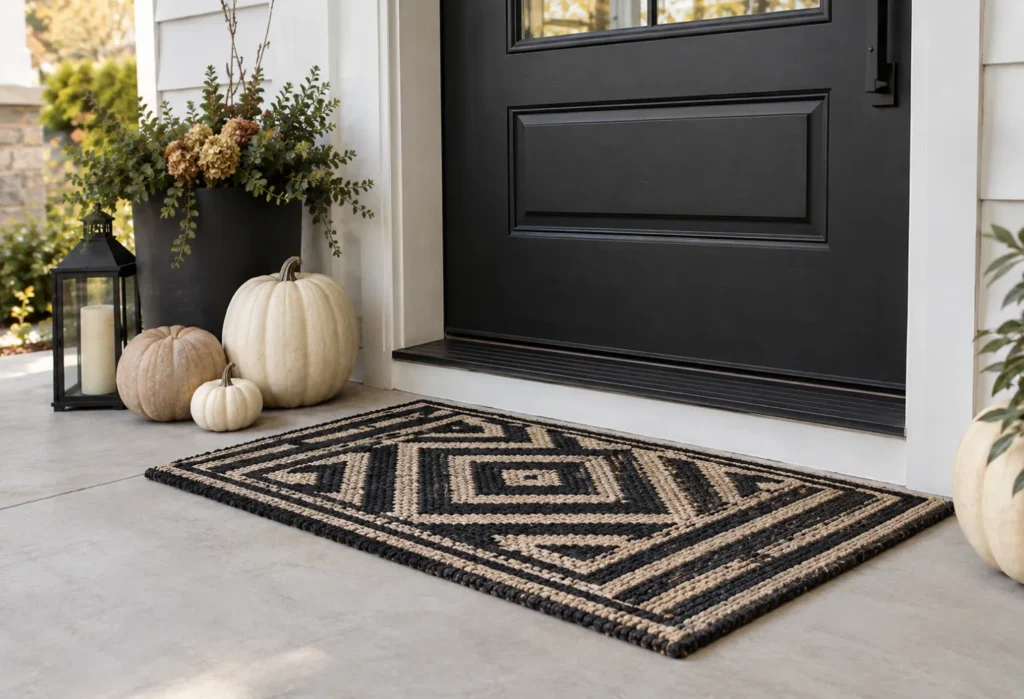 Black-and-White Fall Mat