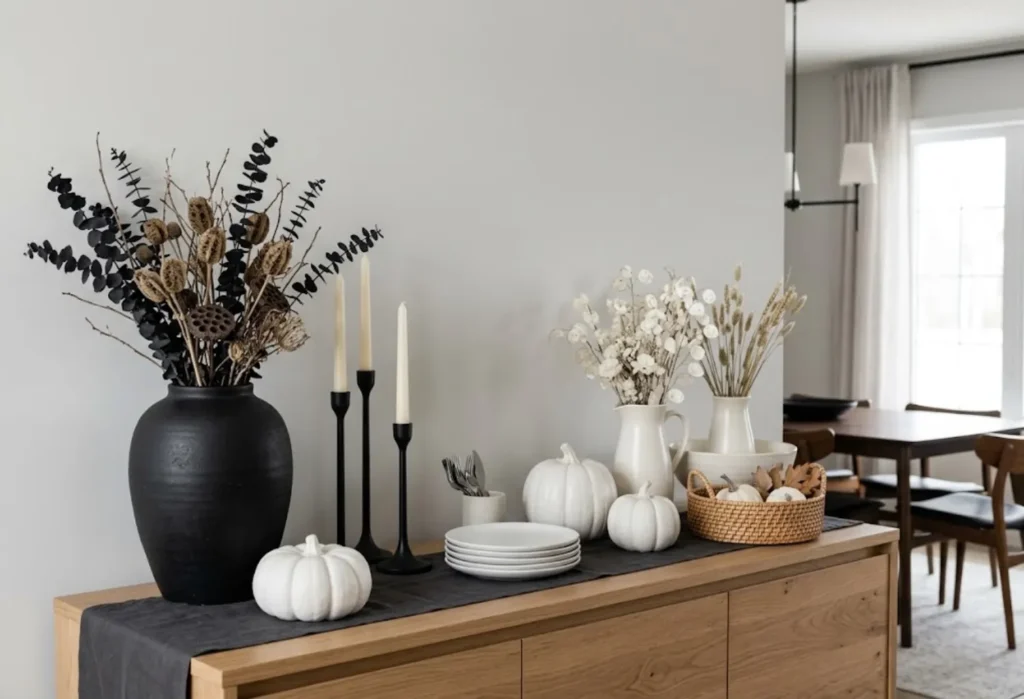 Black and White Fall Styling