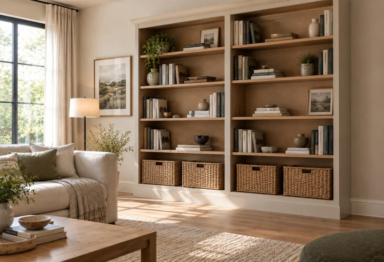 Bookcase With Baskets