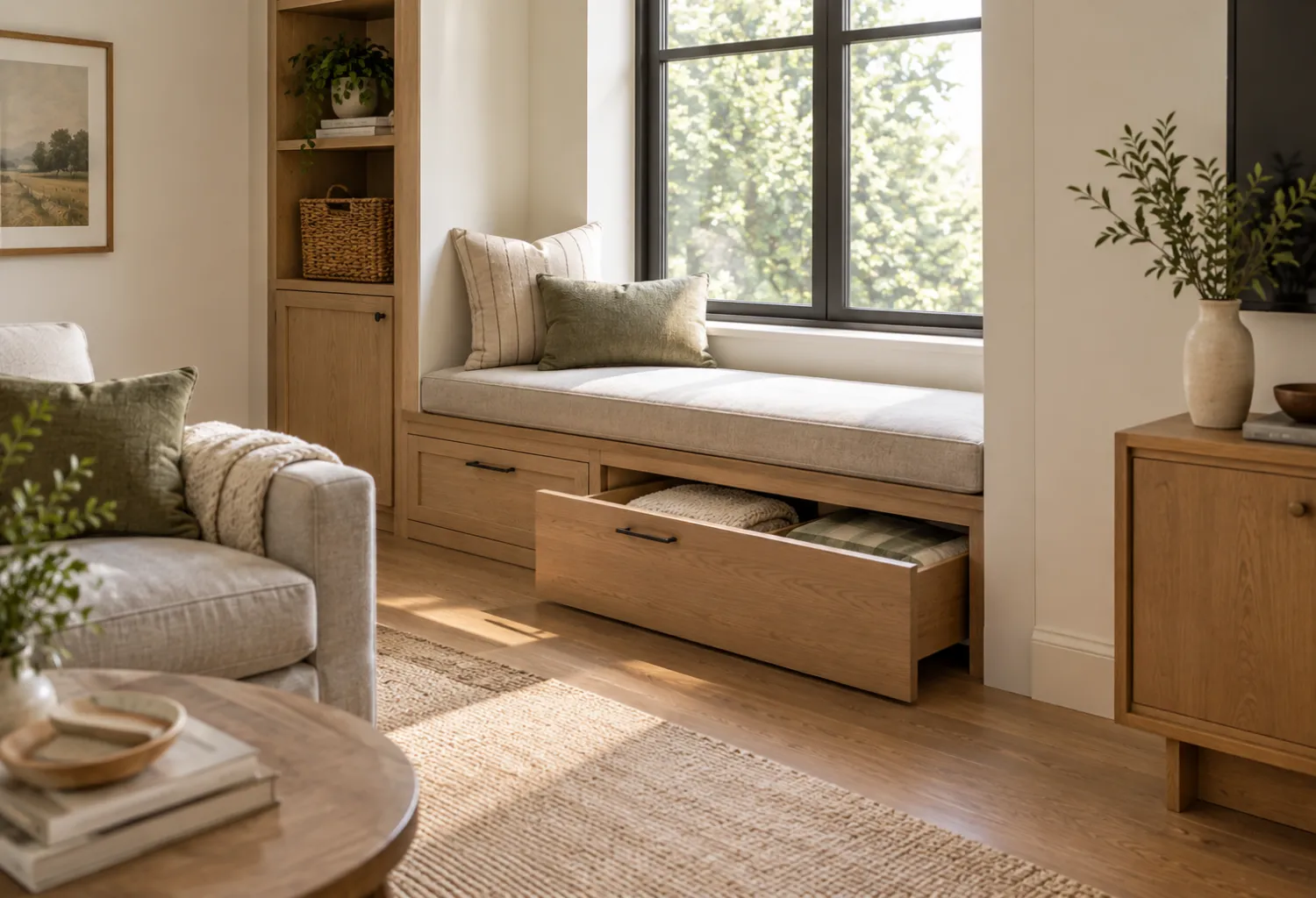 Built-In Window Seat Storage