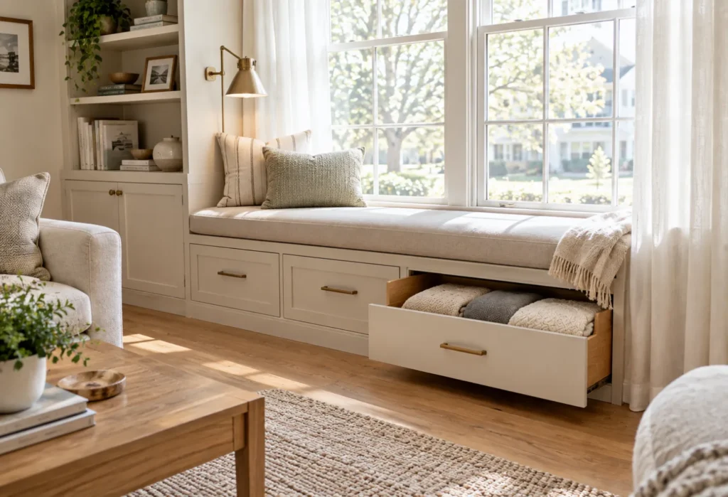 Built-In Window Seat Storage
