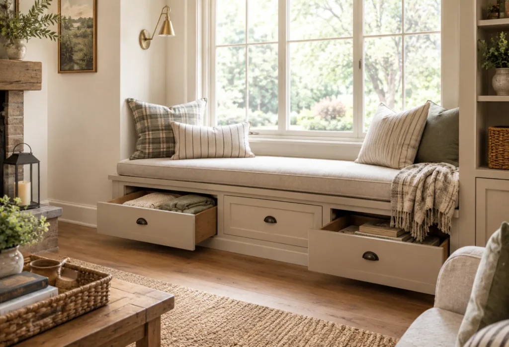 Built-In Window Seat Storage