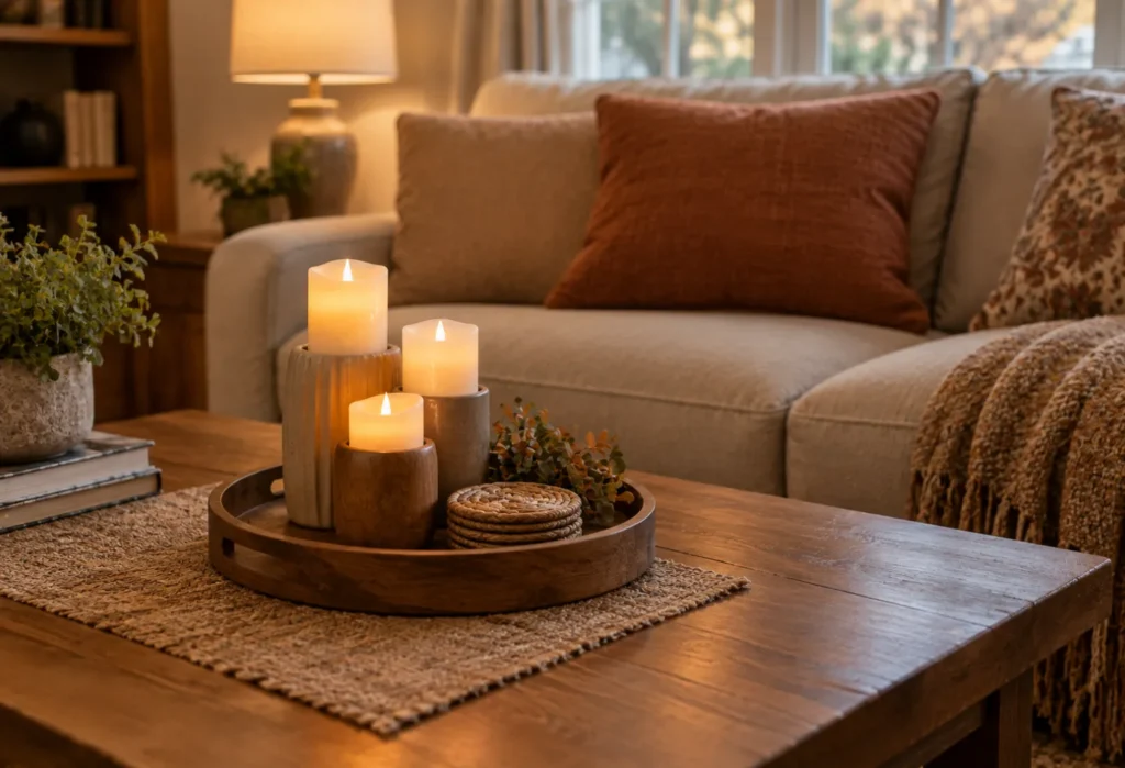 Candlelight With Natural Textures