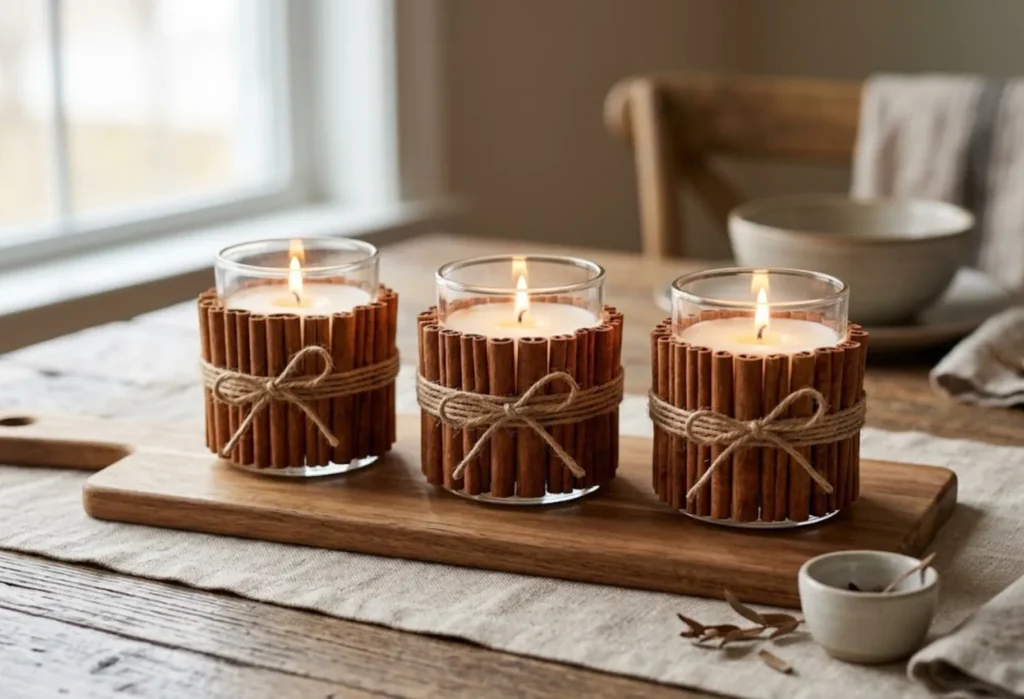 Cinnamon Stick Candle Jars