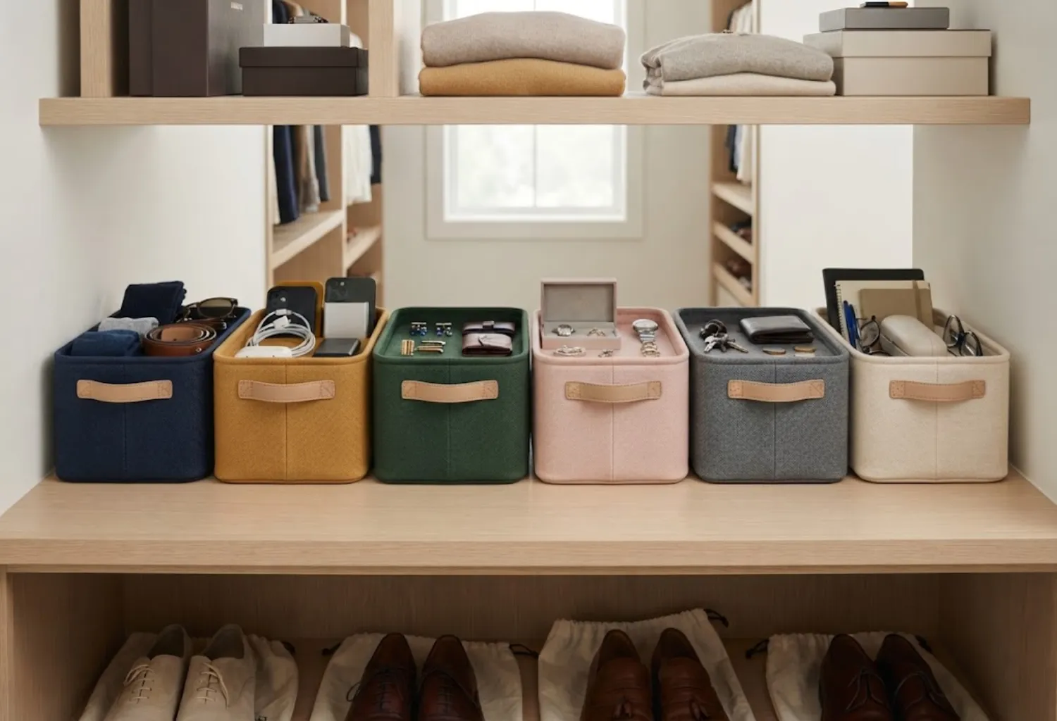 Color-Coded Bins by Family Member