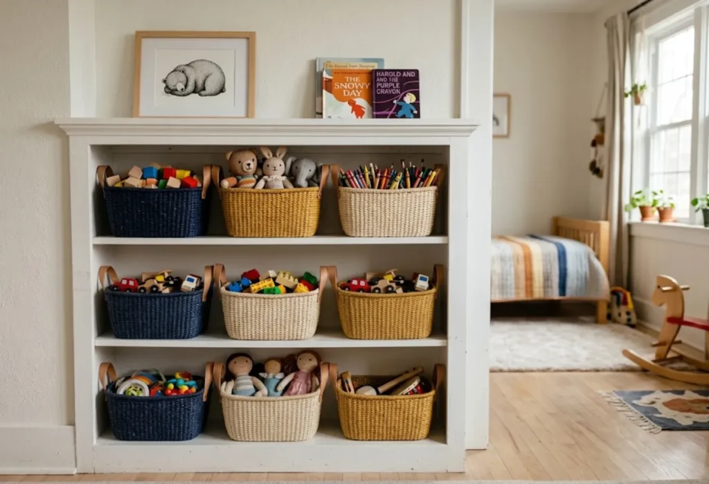 Color-Coded Toy Baskets