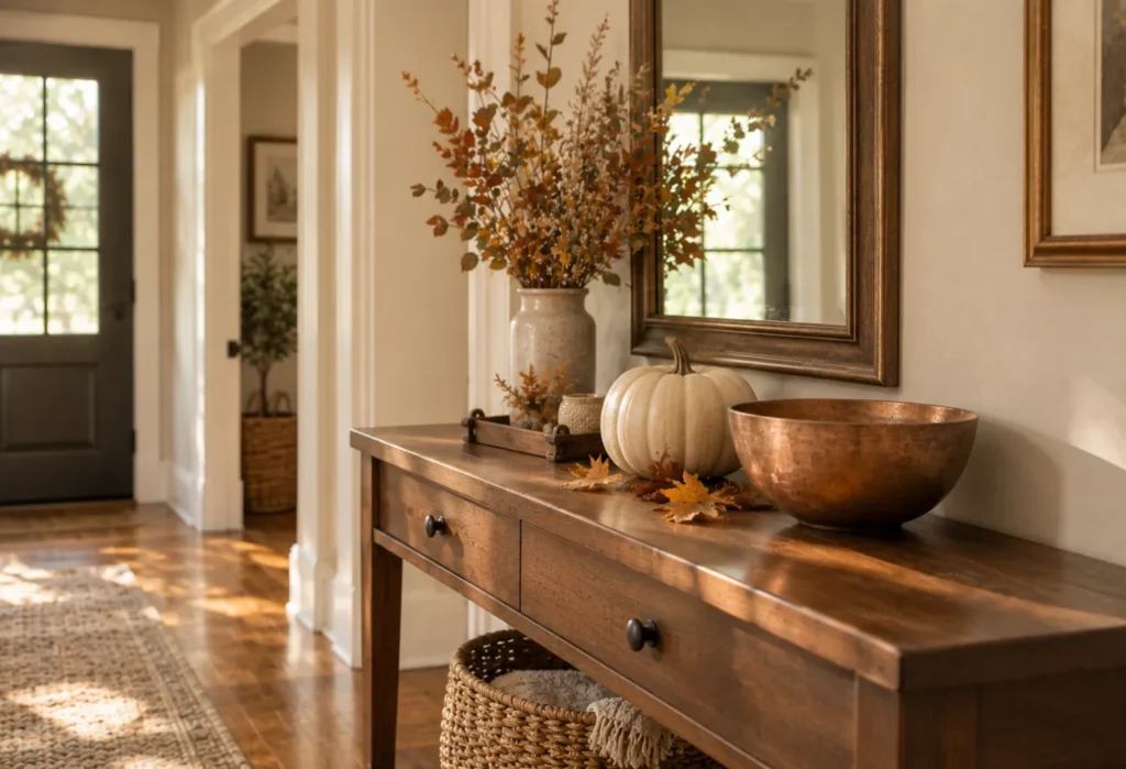 Copper and Warm Wood Accents