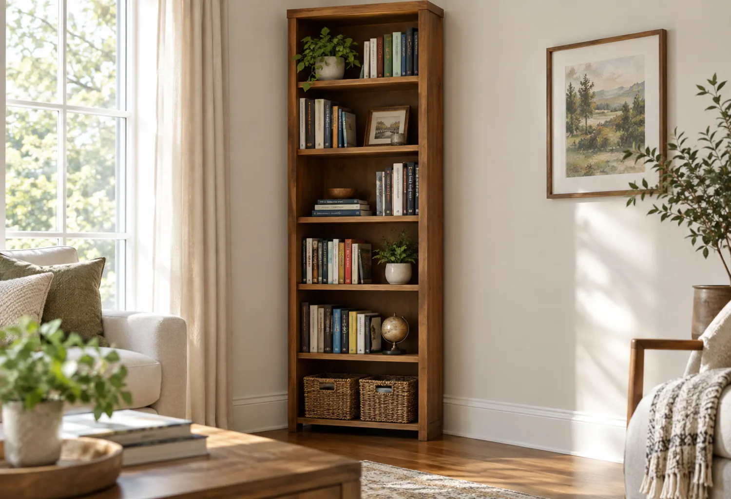 Corner Bookshelf