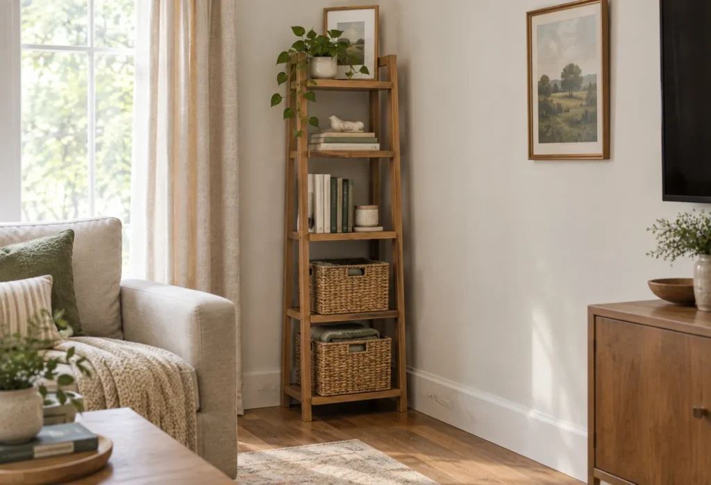 Corner Ladder Shelf