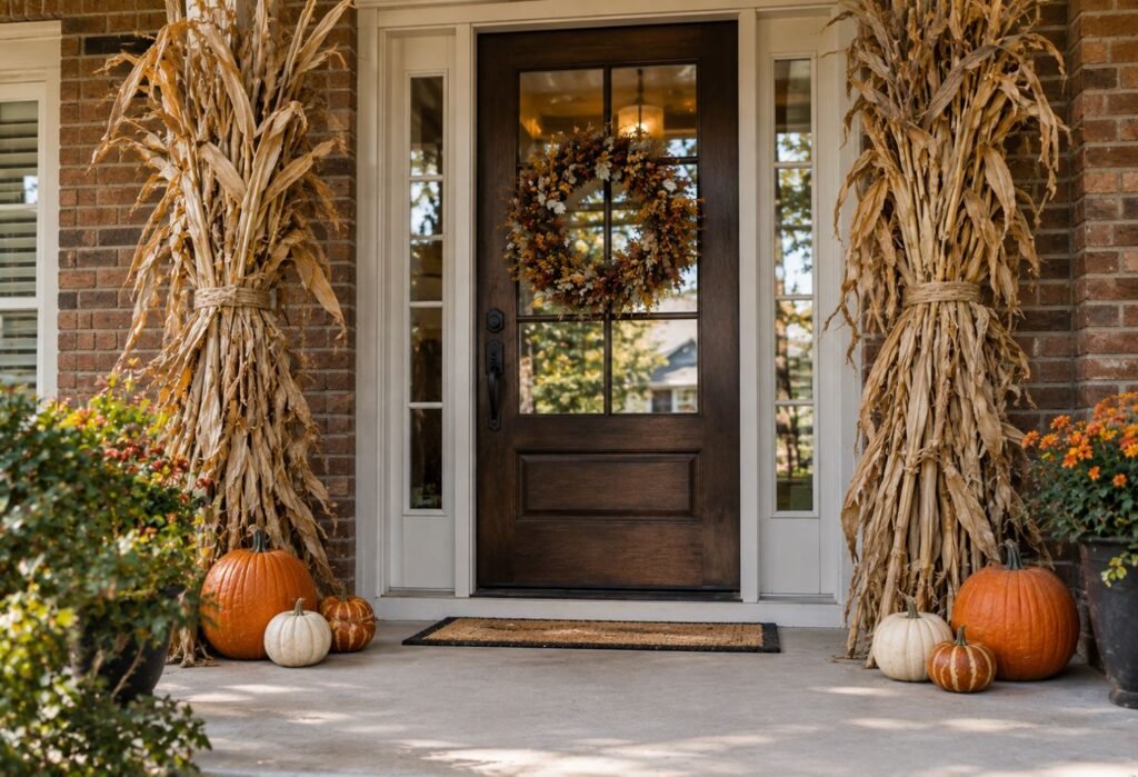 Cornstalks Around The Entry