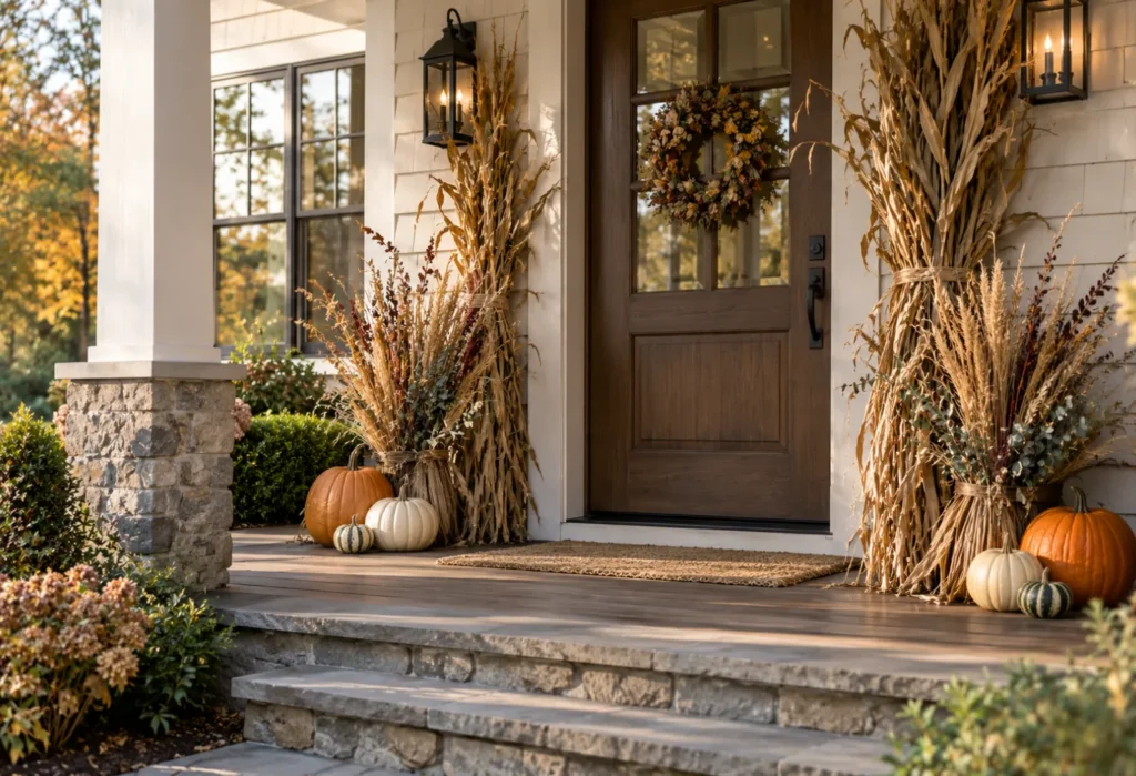 Cornstalks and Dried Grasses
