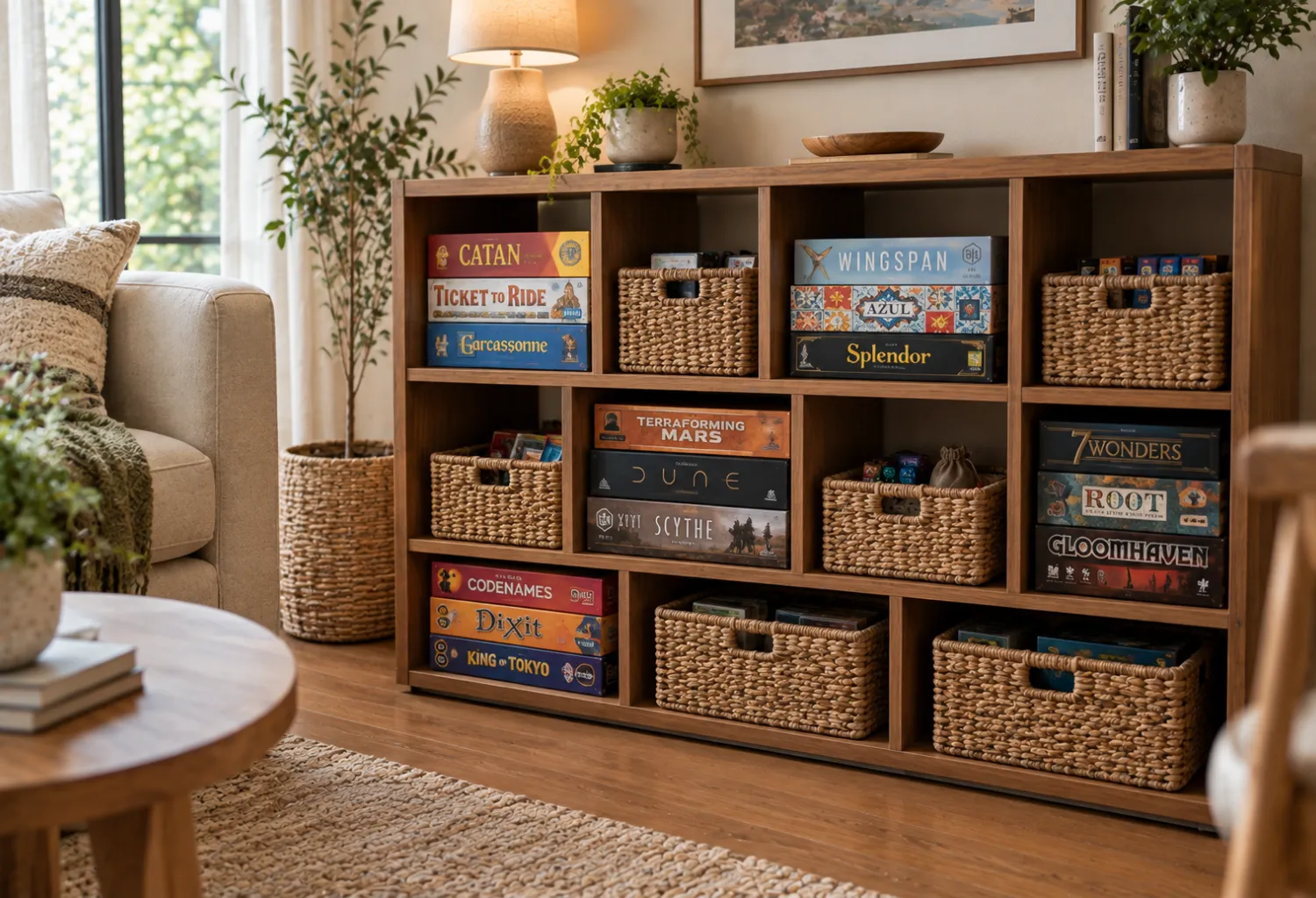 Cube Storage With Woven Baskets