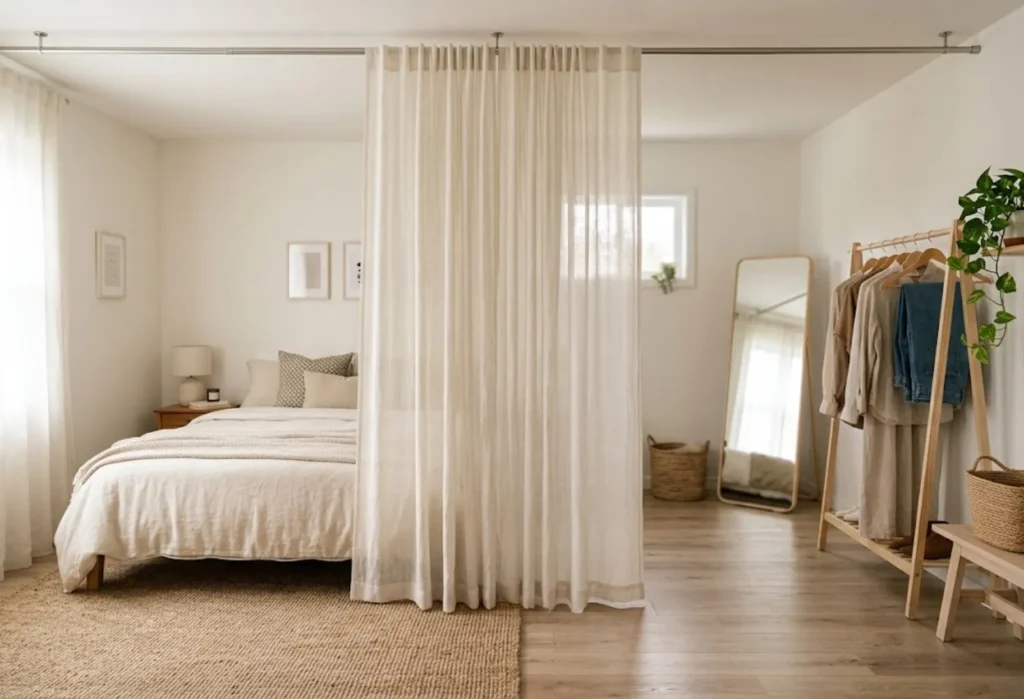 Curtain Rod Room Divider