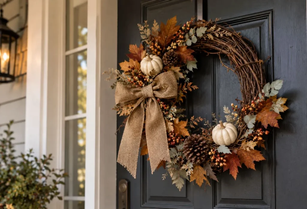 DIY Burlap Bow Wreath