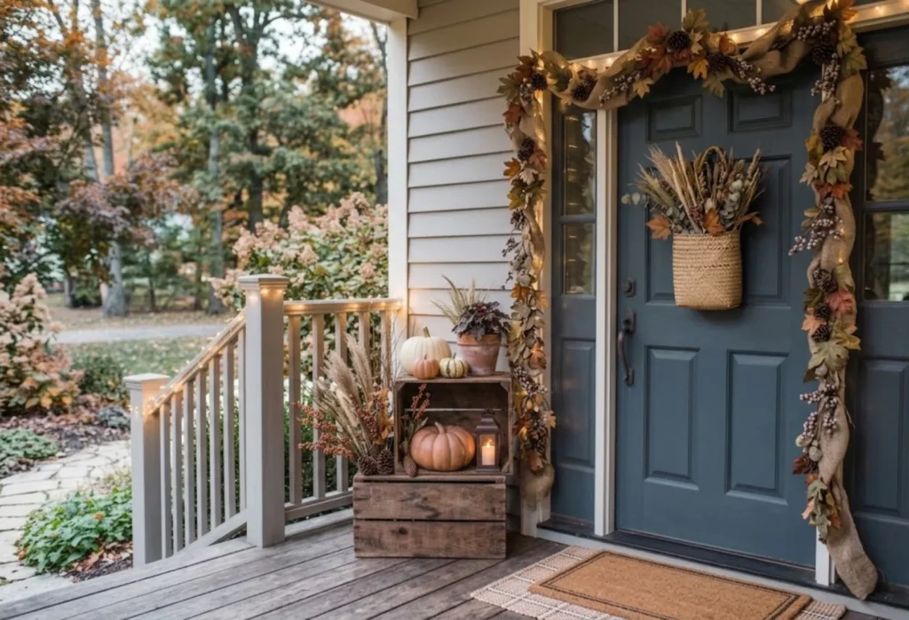 DIY Burlap Door Garland