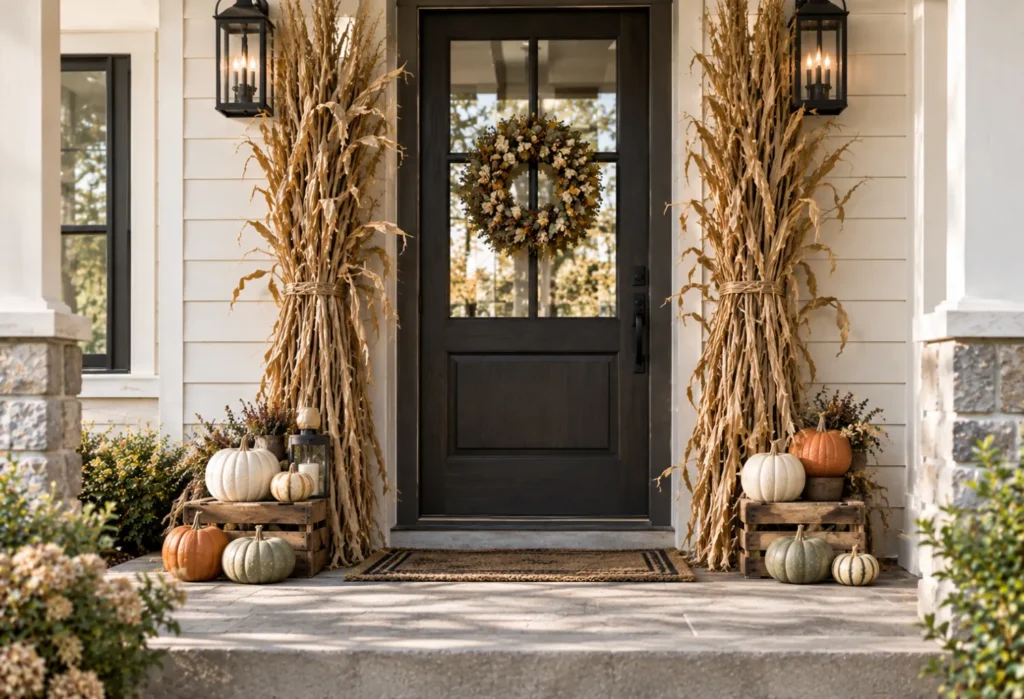 DIY Cornstalk Door Frame