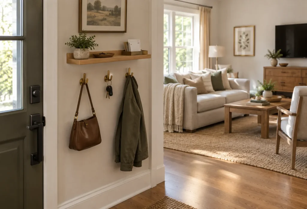 DIY Entryway-to-Living-Room Drop Zone