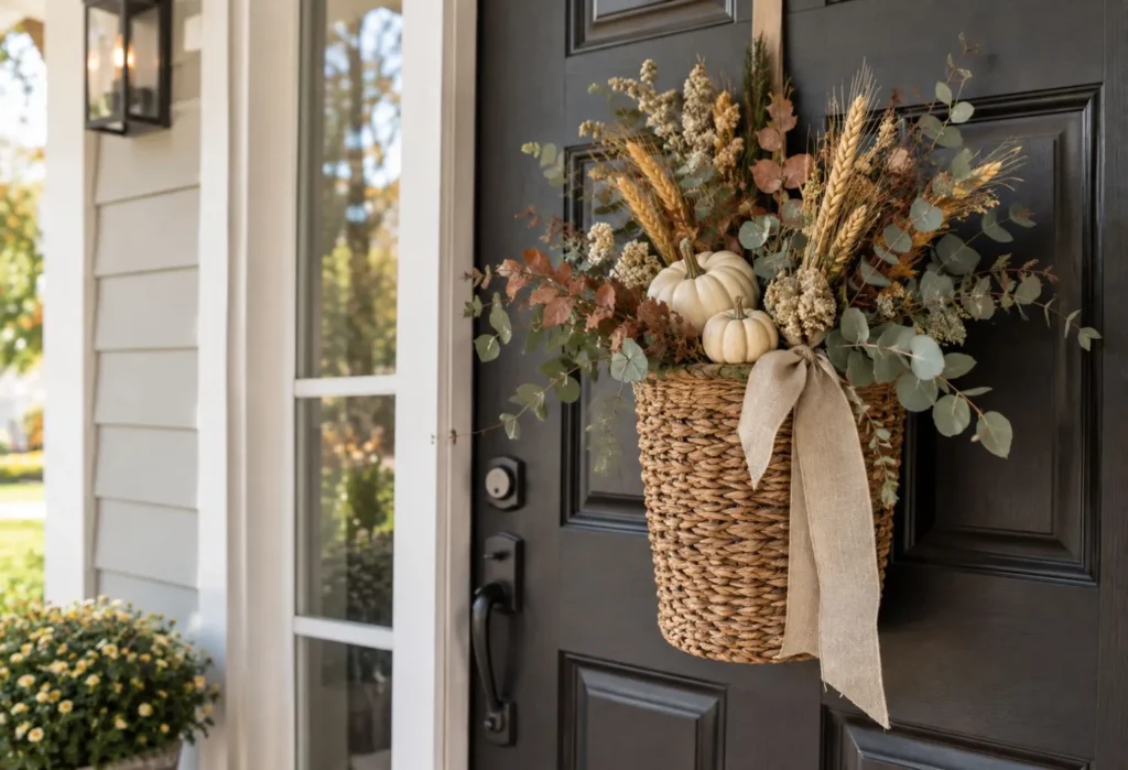 DIY Fall Door Basket