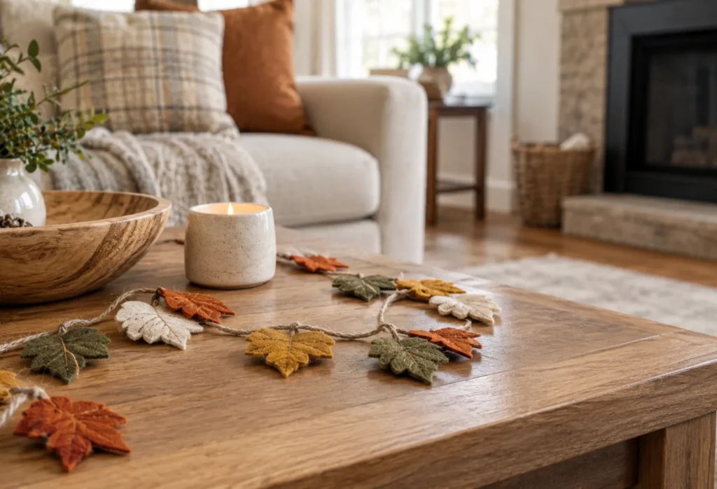 DIY Felt Leaf Garland